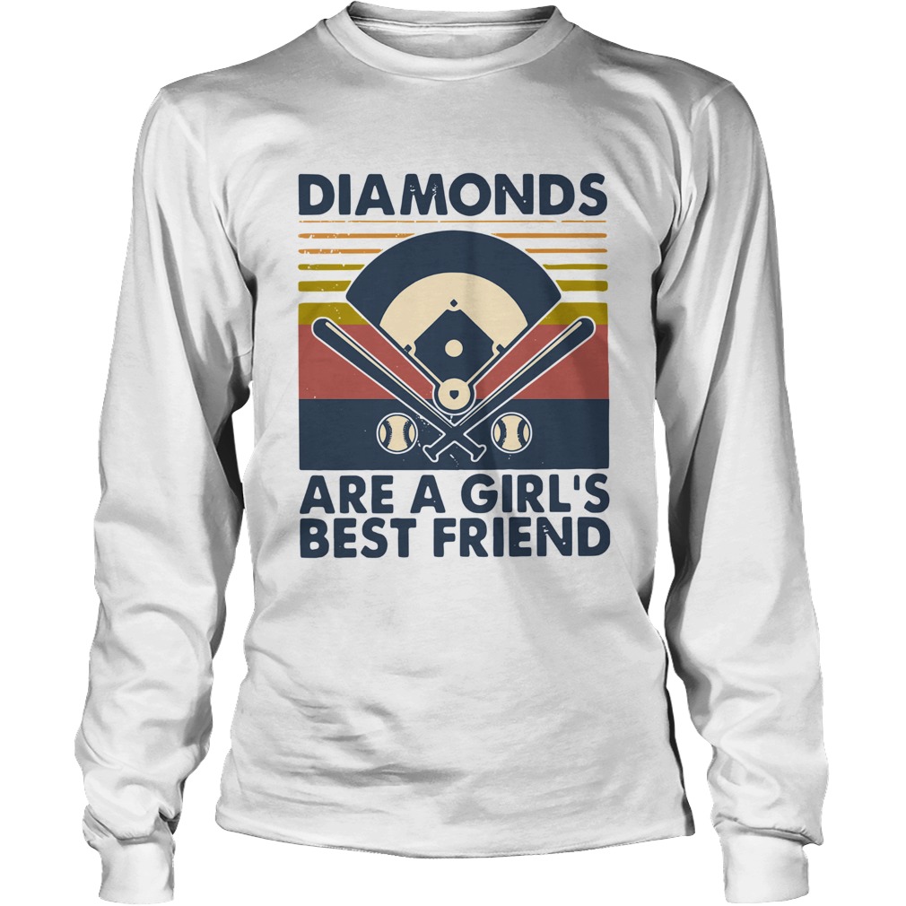 Baseball Diamonds Are A Girls Best Friend Vintage Long Sleeve