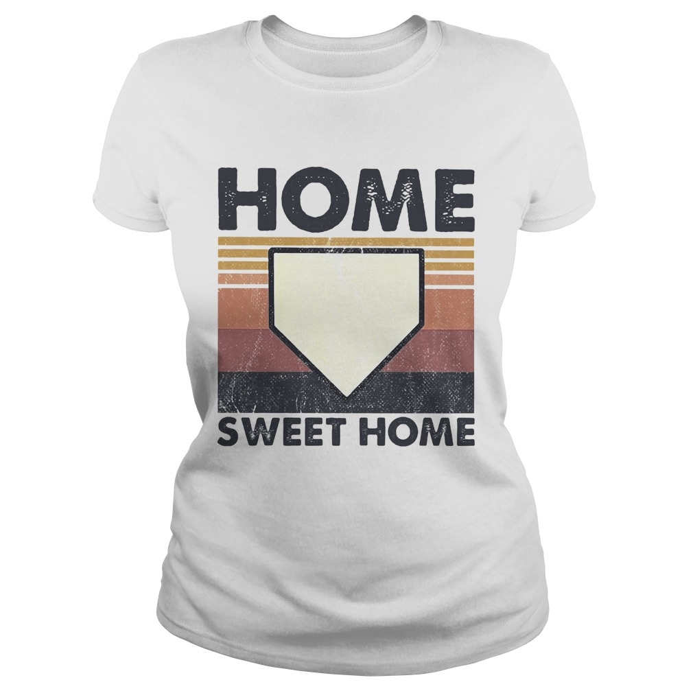 Baseball Home Sweet Home Vintage Classic Ladies