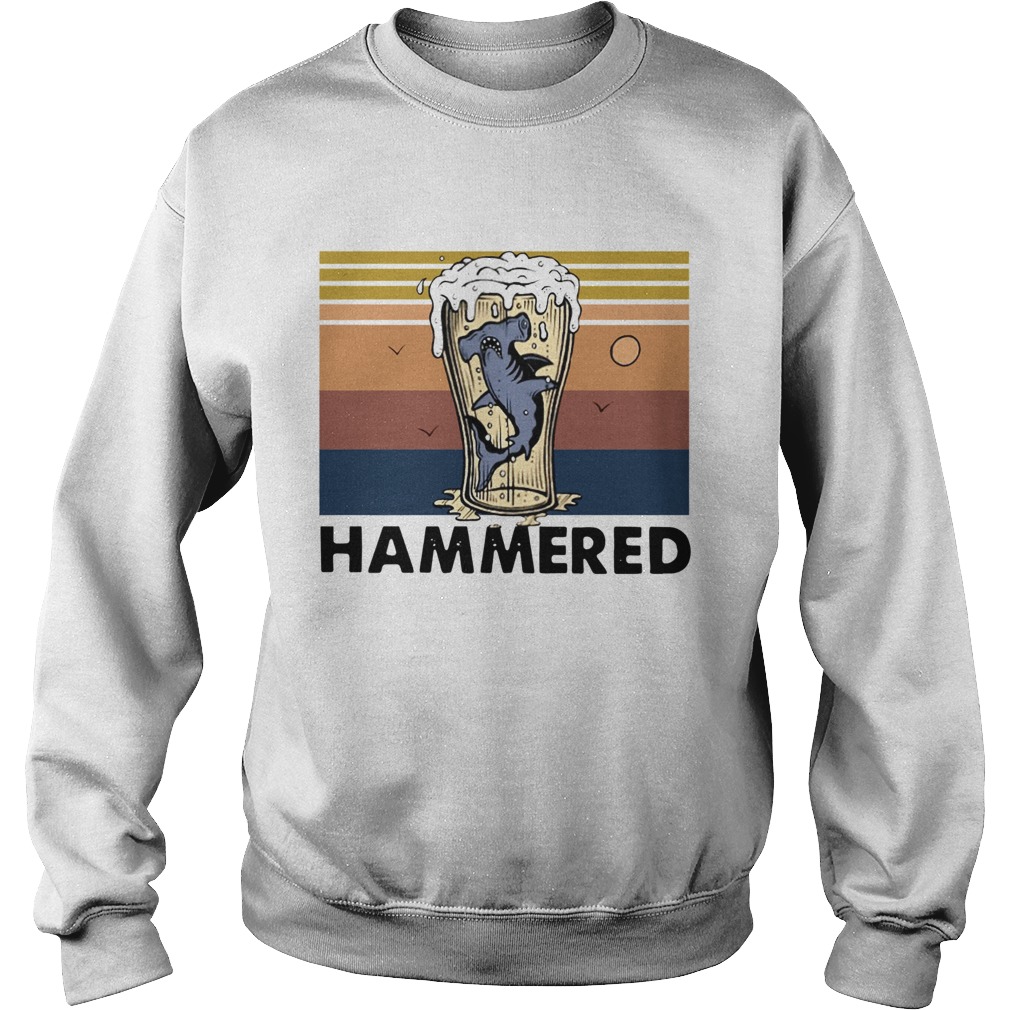 Beer And Hammerhead Sharks Vintage Sweatshirt