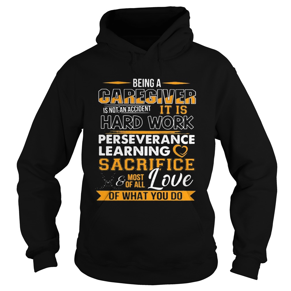 Being a caregiver is not an accident it is hard work perseverance learning Hoodie