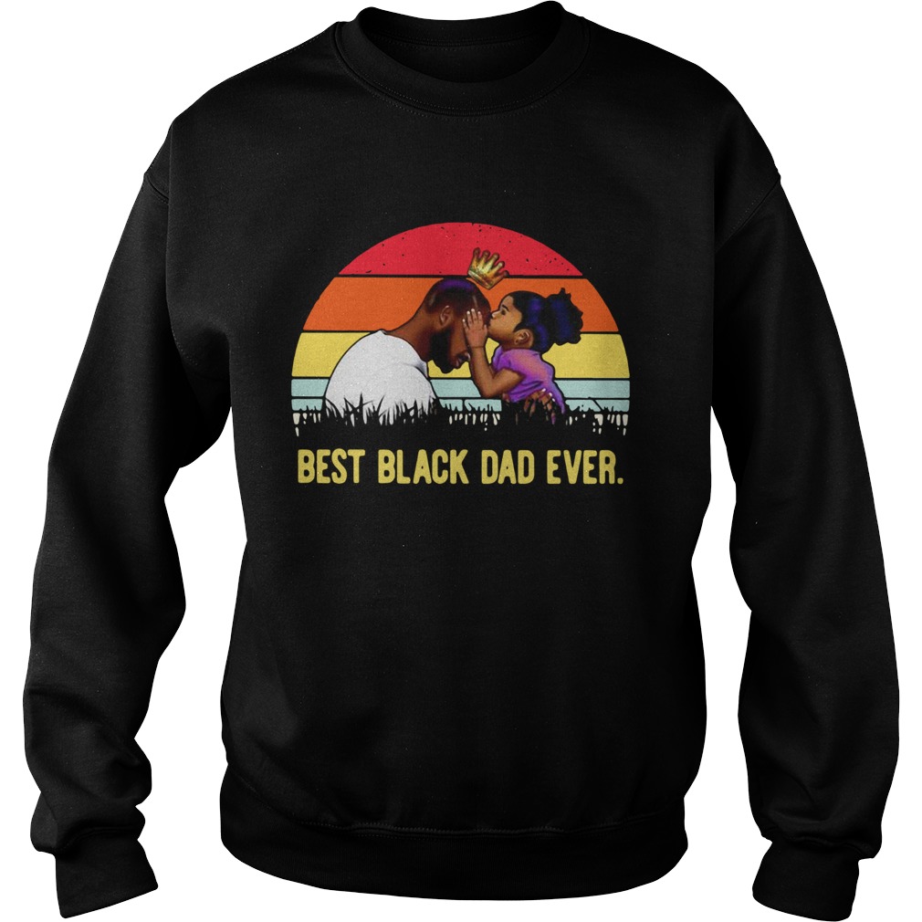 Best Black Dad Ever Sunset Vintage Sweatshirt