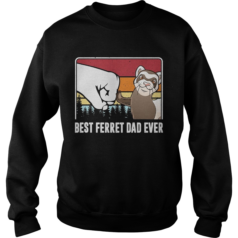 Best ferret dad ever happy fathers day vintage Sweatshirt