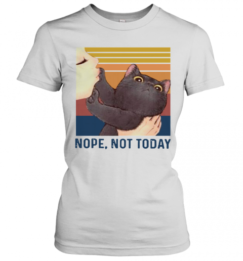 Black Cat Nope Not Today Vintage T-Shirt Classic Women's T-shirt