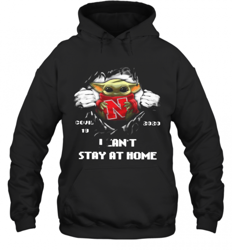 Blood Inside Me Baby Yoda Nebraska Cornhuskers Covid 19 2020 I Can'T Stay At Home T-Shirt Unisex Hoodie