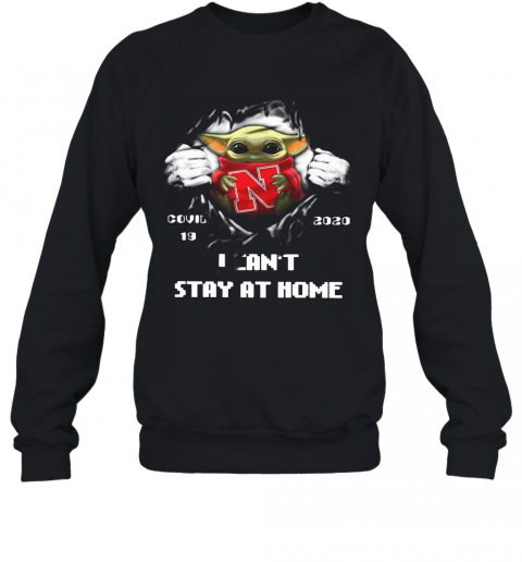Blood Inside Me Baby Yoda Nebraska Cornhuskers Covid 19 2020 I Can'T Stay At Home T-Shirt Unisex Sweatshirt