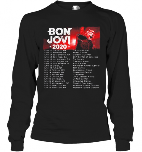 Bon Jovi Bryan Adams 2020 Star T-Shirt Long Sleeved T-shirt 