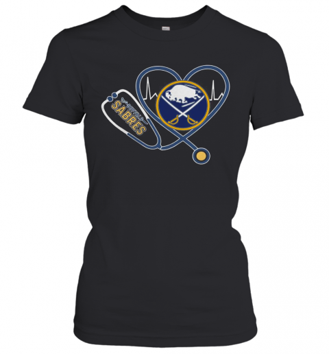 Buffalo Sabres Nurse Heart T-Shirt Classic Women's T-shirt