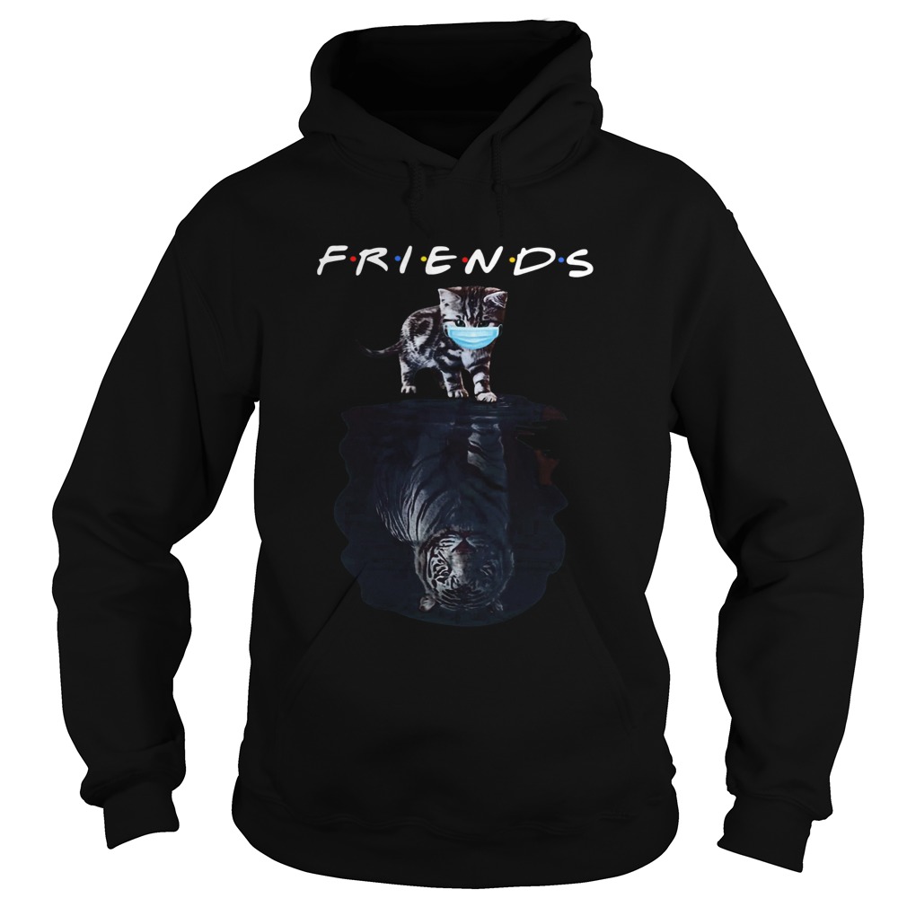 Cat Face Mask Reflection Tiger Friends Hoodie