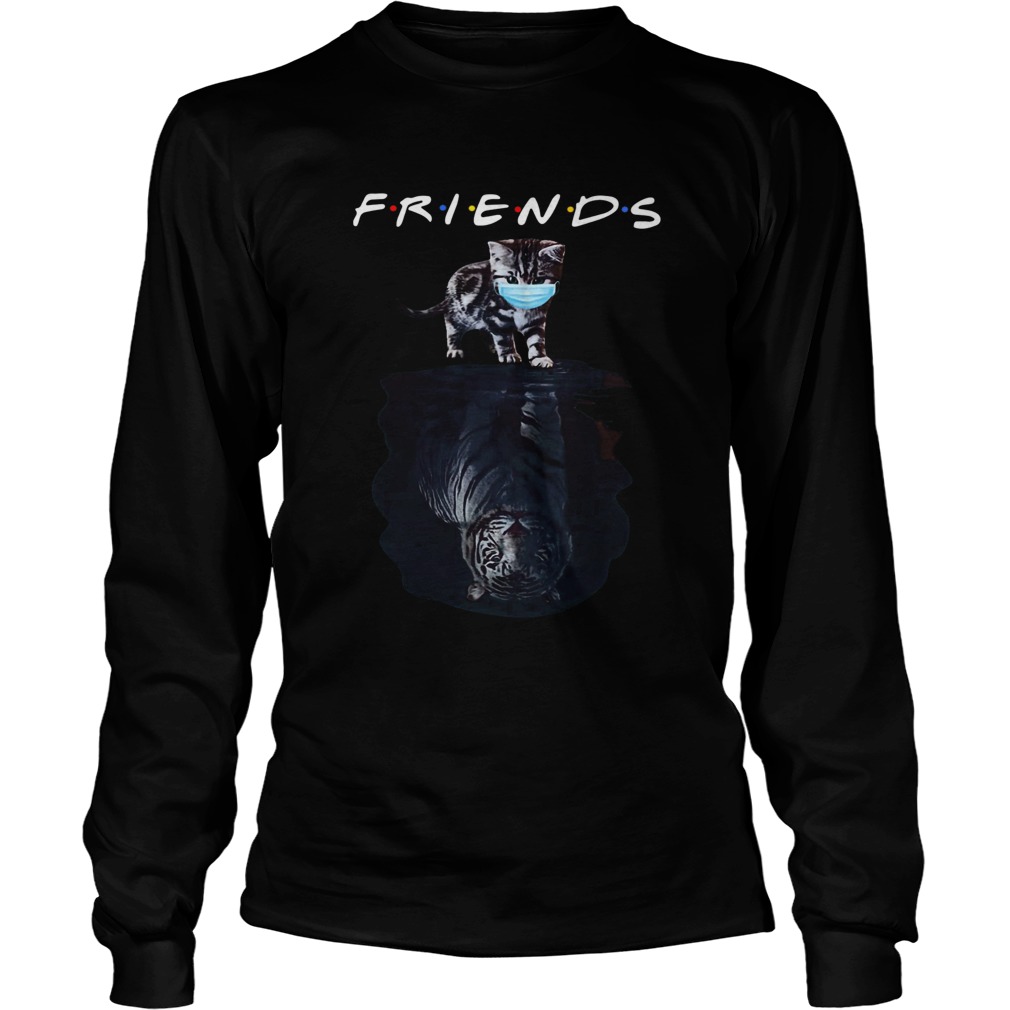 Cat Face Mask Reflection Tiger Friends Long Sleeve