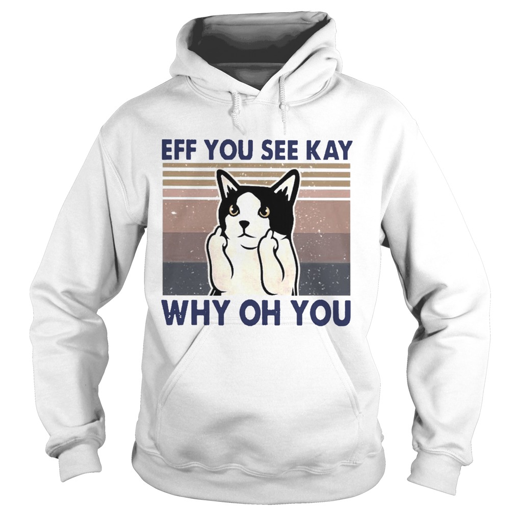Cat Fuck Eff You See Kay Why Oh You Vintage Hoodie