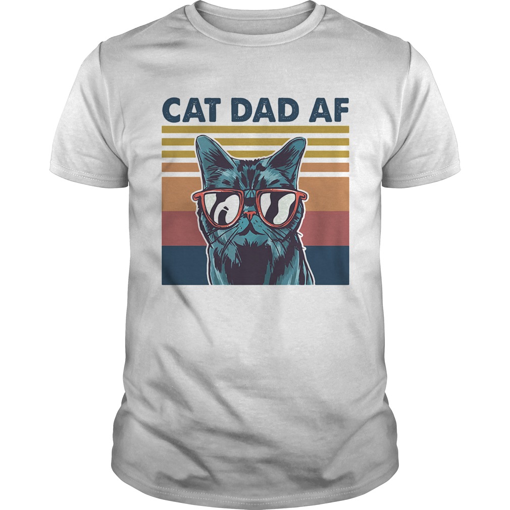Cat dad af glasses vintage shirt
