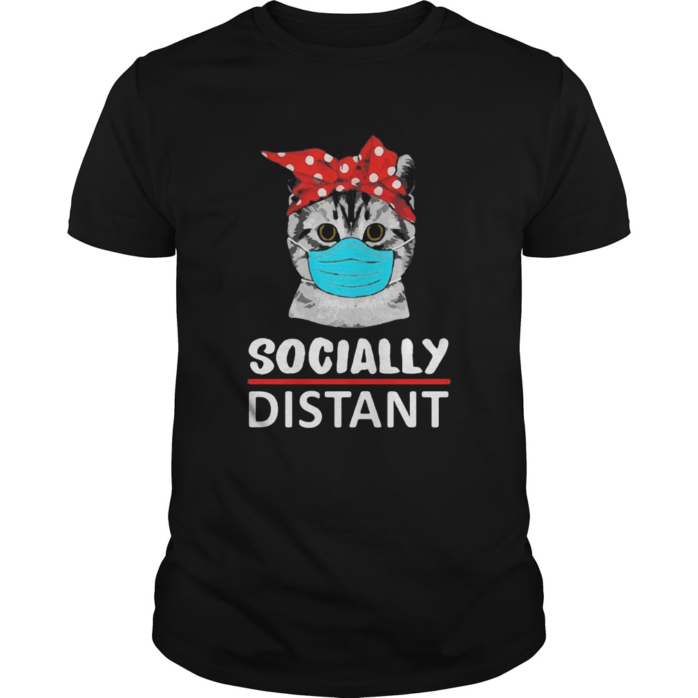 Cat mask social distant shirt