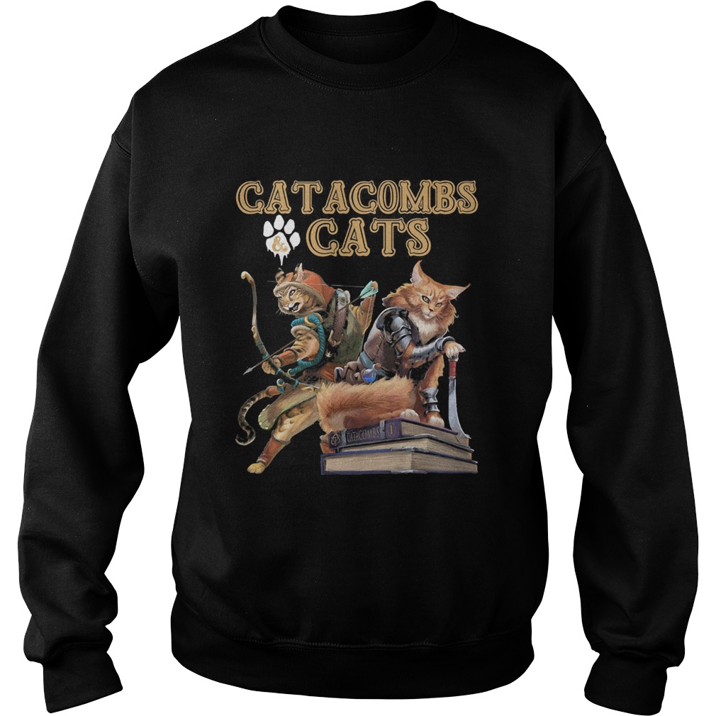 Catacombs and paw cats books Sweatshirt