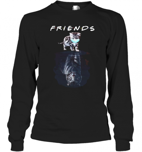 Cats Water Reflection Tigers Friends Quarantined T-Shirt Long Sleeved T-shirt 
