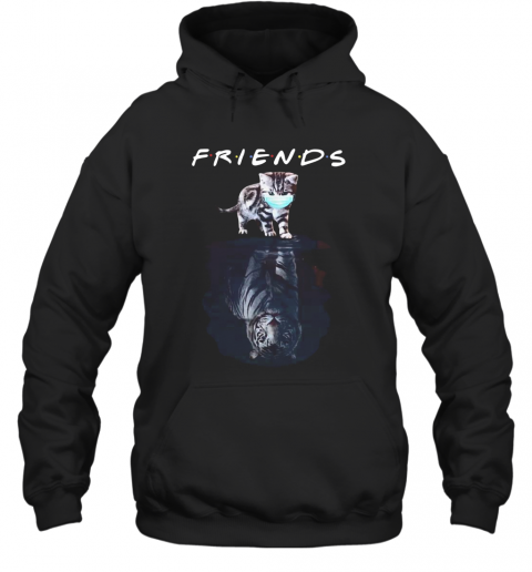 Cats Water Reflection Tigers Friends Quarantined T-Shirt Unisex Hoodie