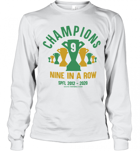 Celtic 9 In A Row T-Shirt Long Sleeved T-shirt 