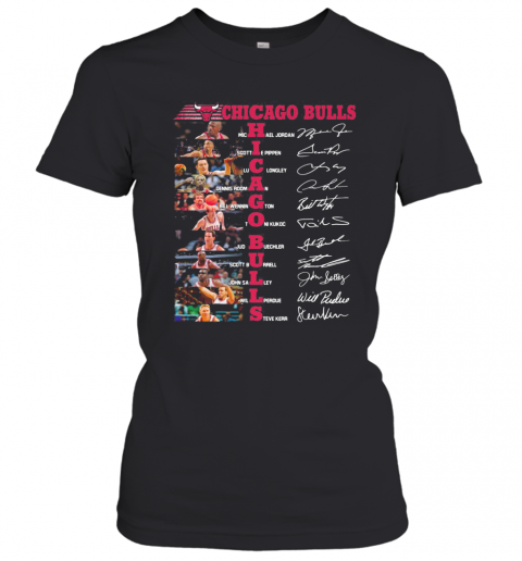 Chicago Bulls Team Basketball Players Signatures T-Shirt Classic Women's T-shirt