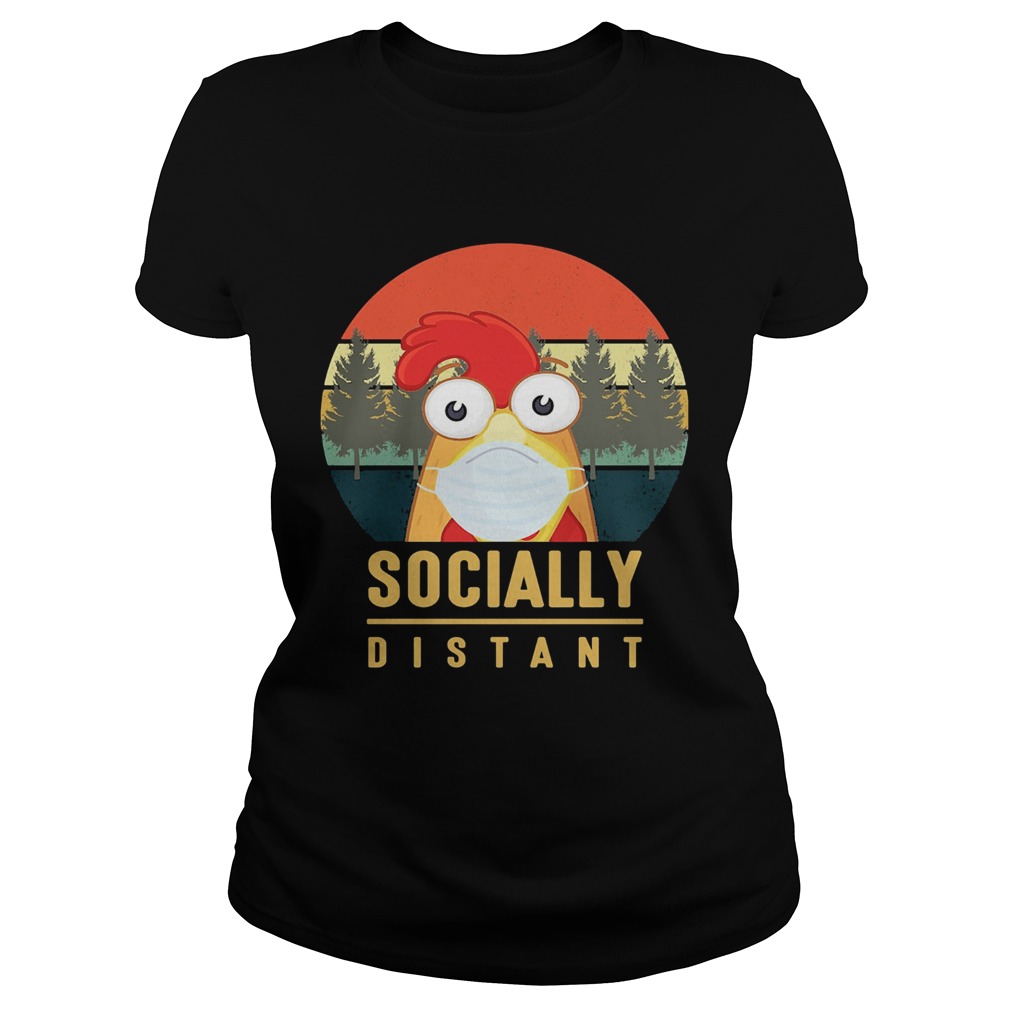 Chicken mask socially distant covid19 vintage Classic Ladies
