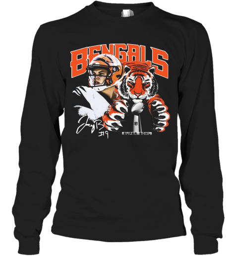 Cincinnati Bengals 9 Joe Burrow Super Bowl Champions T-Shirt Long Sleeved T-shirt 