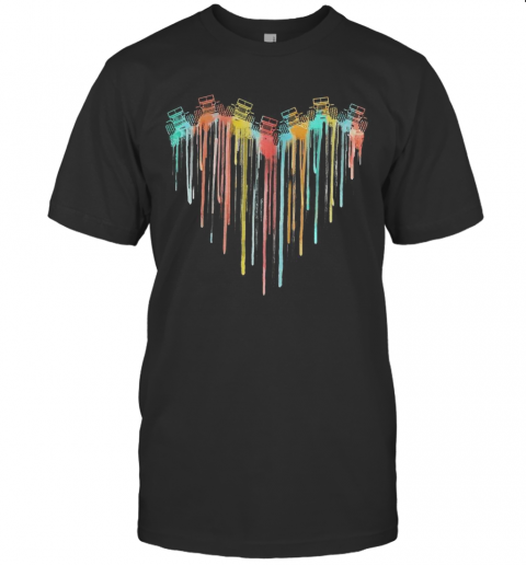 Colorful Dripping Heart Jeep T-Shirt