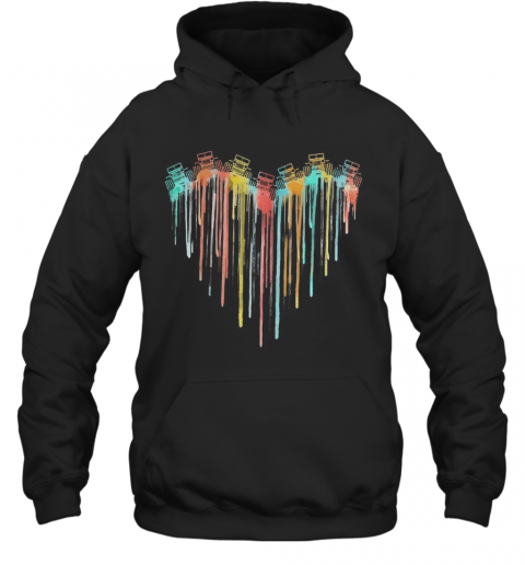 Colorful Dripping Heart Jeep T-Shirt Unisex Hoodie