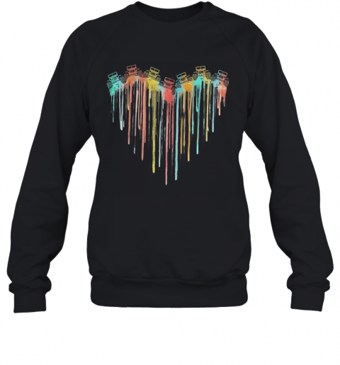 Colorful Dripping Heart Jeep T-Shirt Unisex Sweatshirt