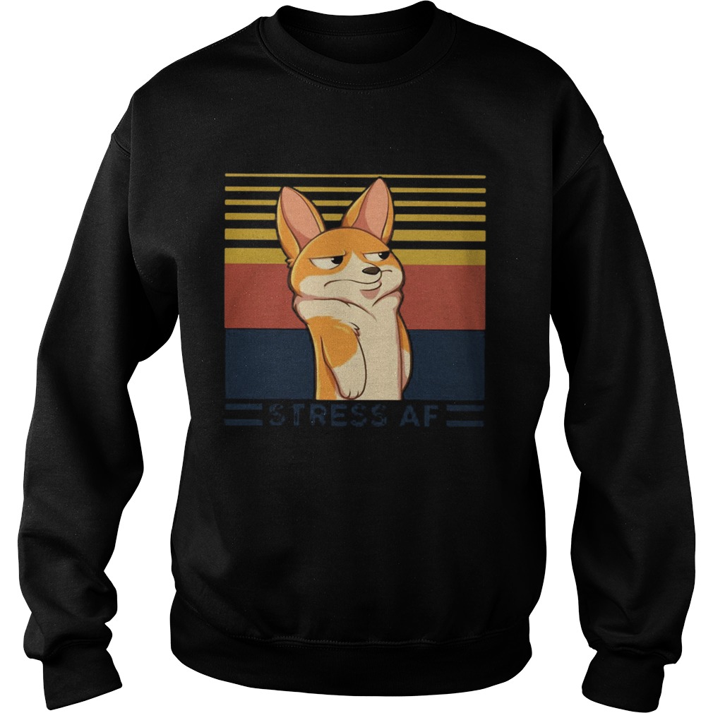 Corgi dog stress af vintage Sweatshirt