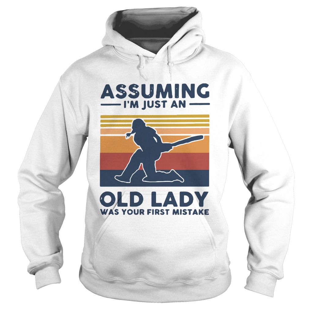 Cricket Assuming Im Just An Old Lady Was Your First Mistake Vintage Hoodie