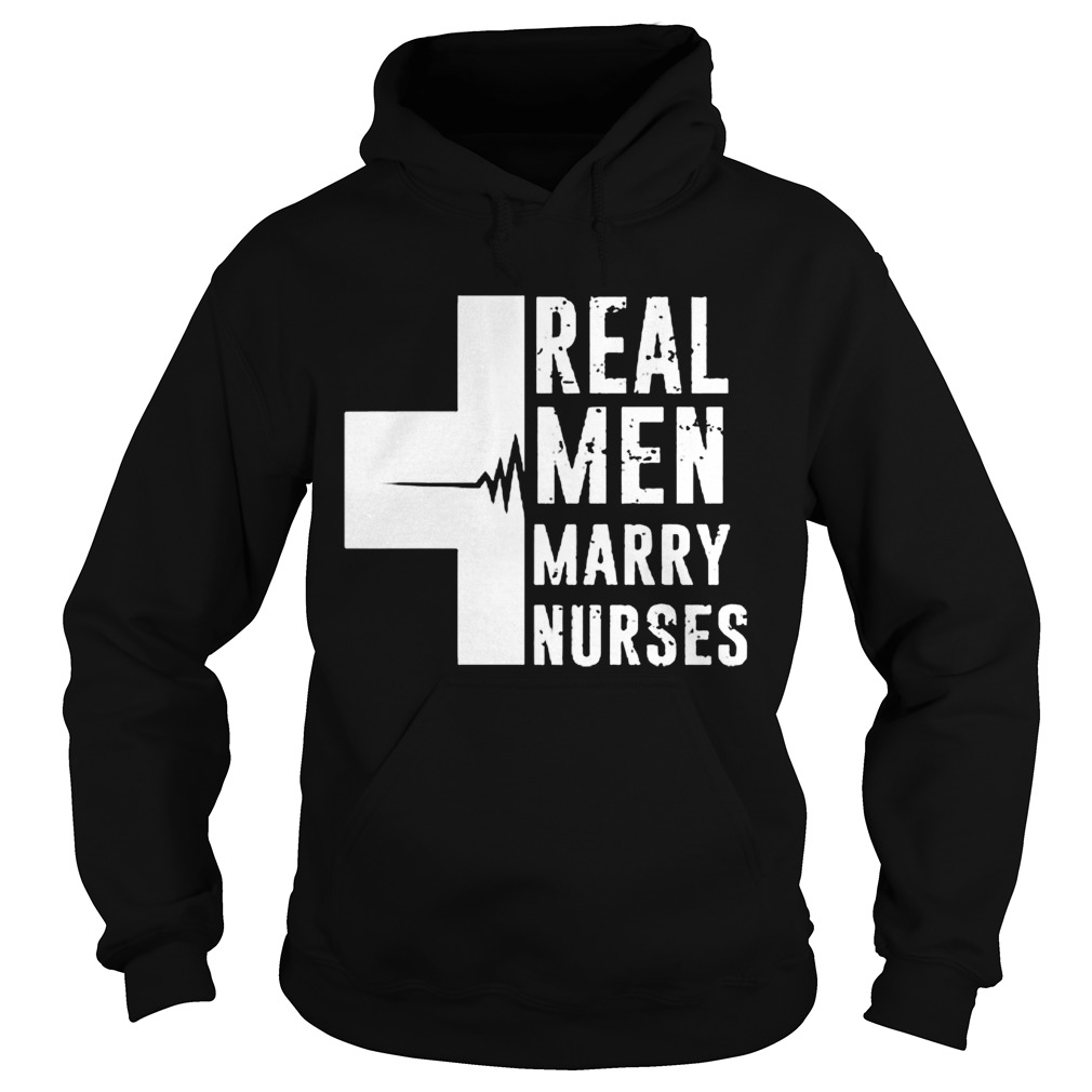 Cross Heartbeat Real Men Marry Nurses Hoodie
