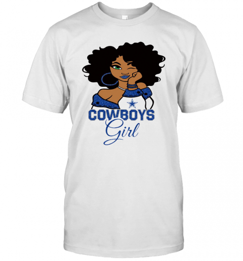 Dallas Cowboys Football Black Girl T-Shirt