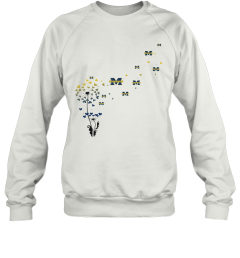 Dandelion Flower Michigan Wolverines Logo T-Shirt Unisex Sweatshirt