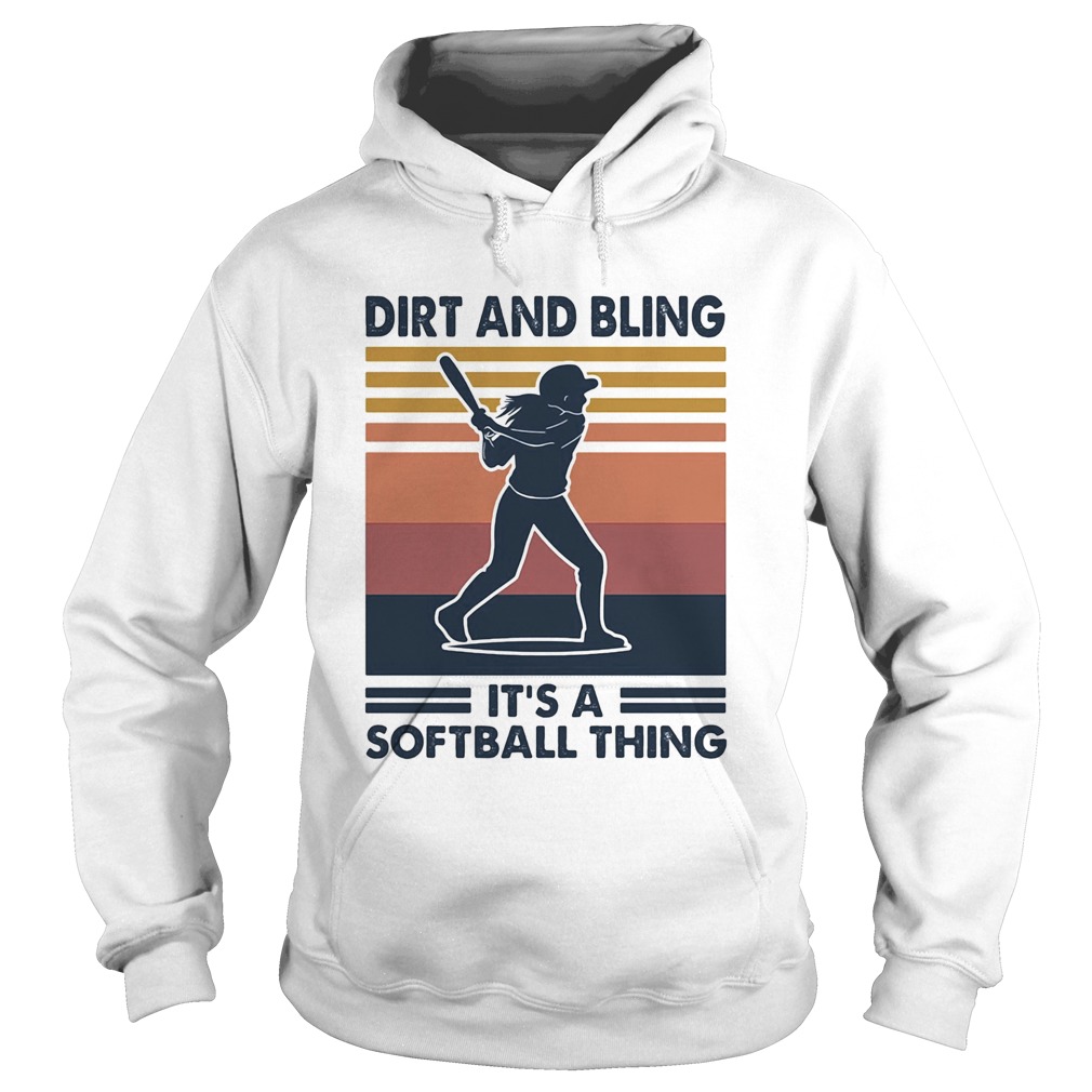 Dirt and bling its a softball thing vintage Hoodie