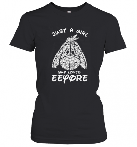Disney Just A Girl Who Loves Eeyore Donkey Diamond T-Shirt Classic Women's T-shirt