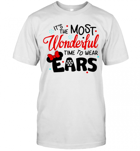 Disney Minnie Mouse It'S The Most Wonderful Time To Wear Ears T-Shirt