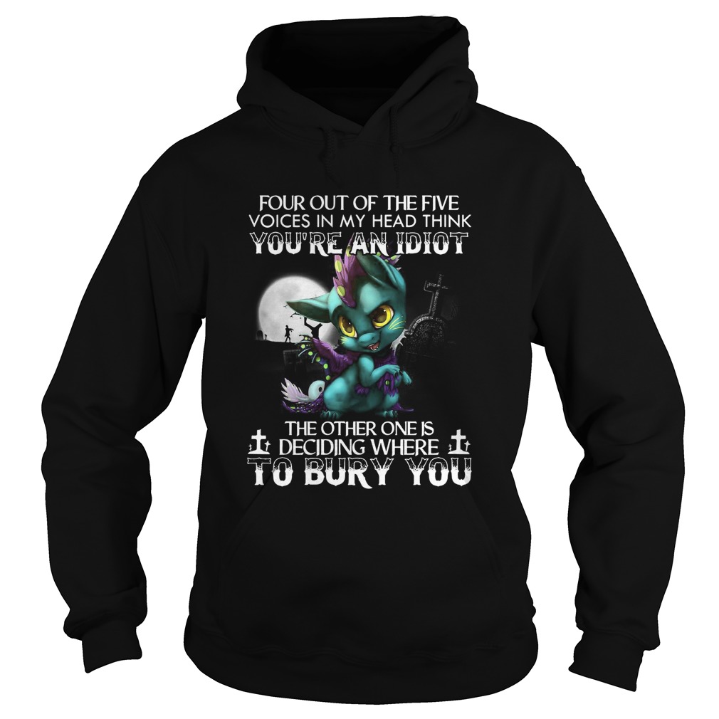 Dragon Four Out Of The Five Voices In My Head Think Youre An Idiot Hoodie