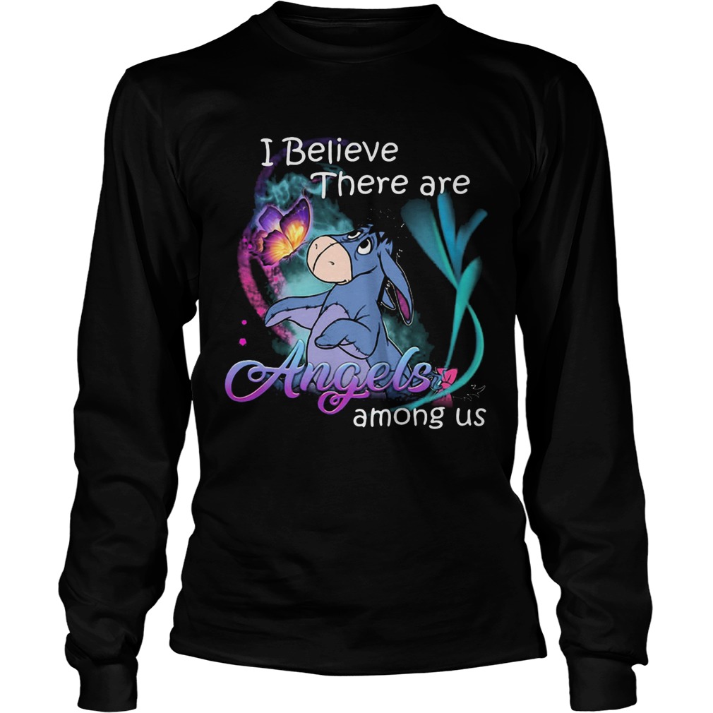 Eeyore i believe there are angels among us butterfly Long Sleeve