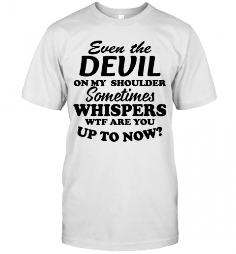 Even The Devil On My Shoulder Sometimes Whispers Wtf Are You T-Shirt
