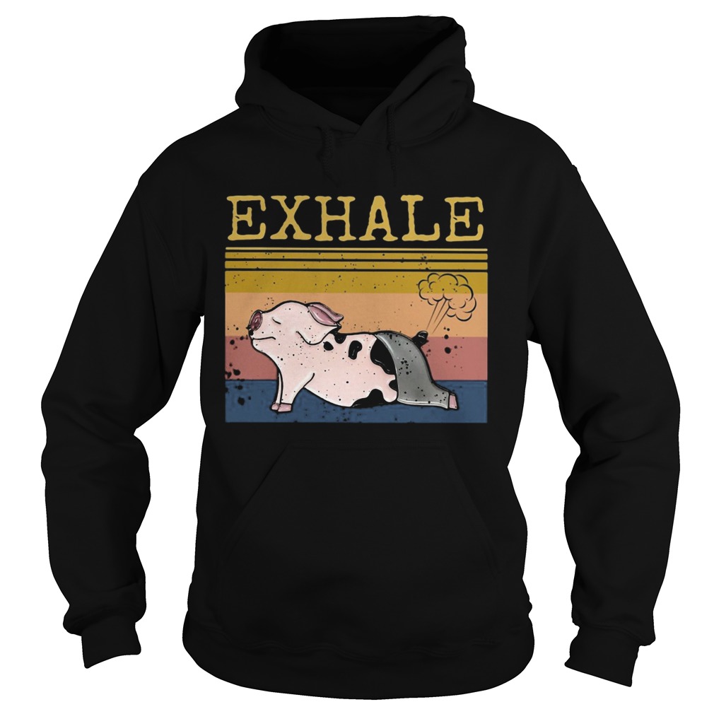 Exhale pig vintage Hoodie