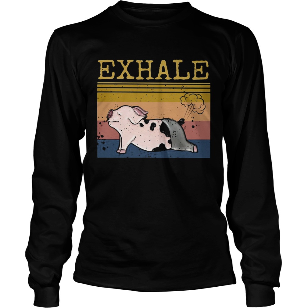 Exhale pig vintage Long Sleeve