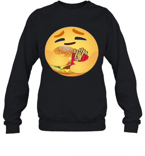 Facebook Care Emoji Hugging Hamburger And Fries T-Shirt Unisex Sweatshirt