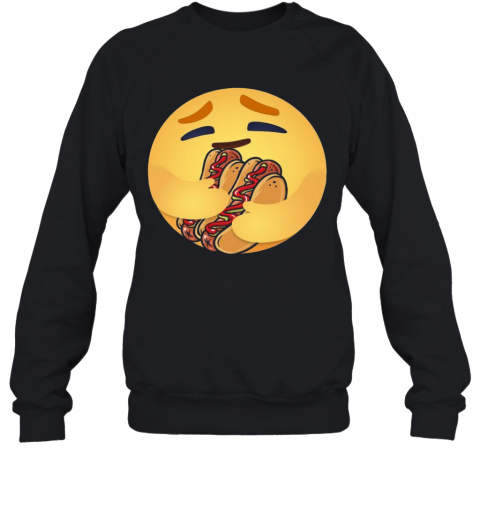 Facebook Care Emoji Hugging Hot Dog T-Shirt Unisex Sweatshirt