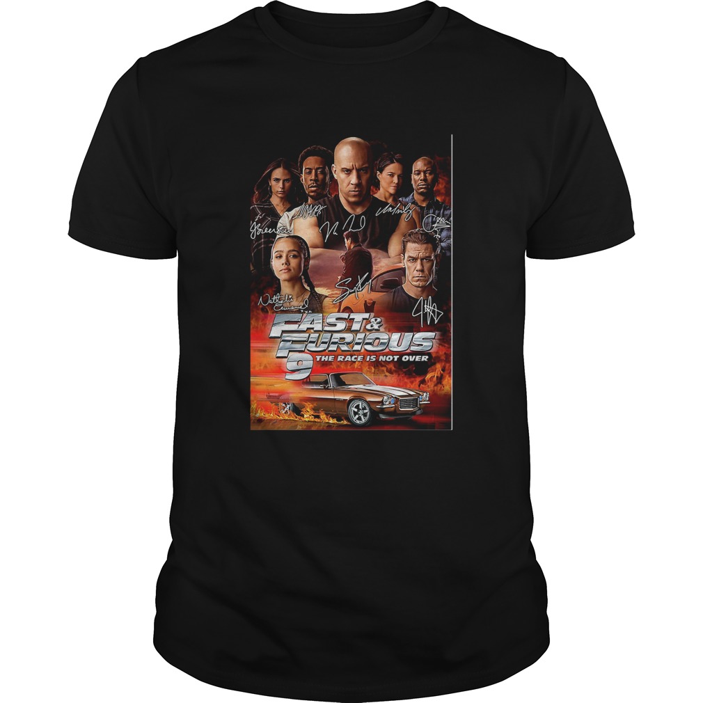 Fast and furious 9 the race is not over car characters signatures Unisex