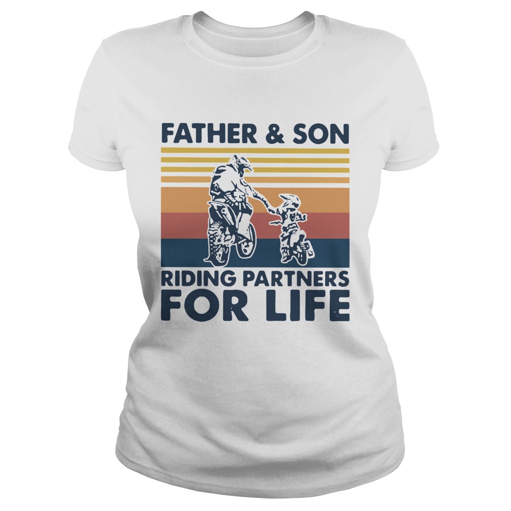 Father And Son Riding Partners For Life Vintage Classic Ladies