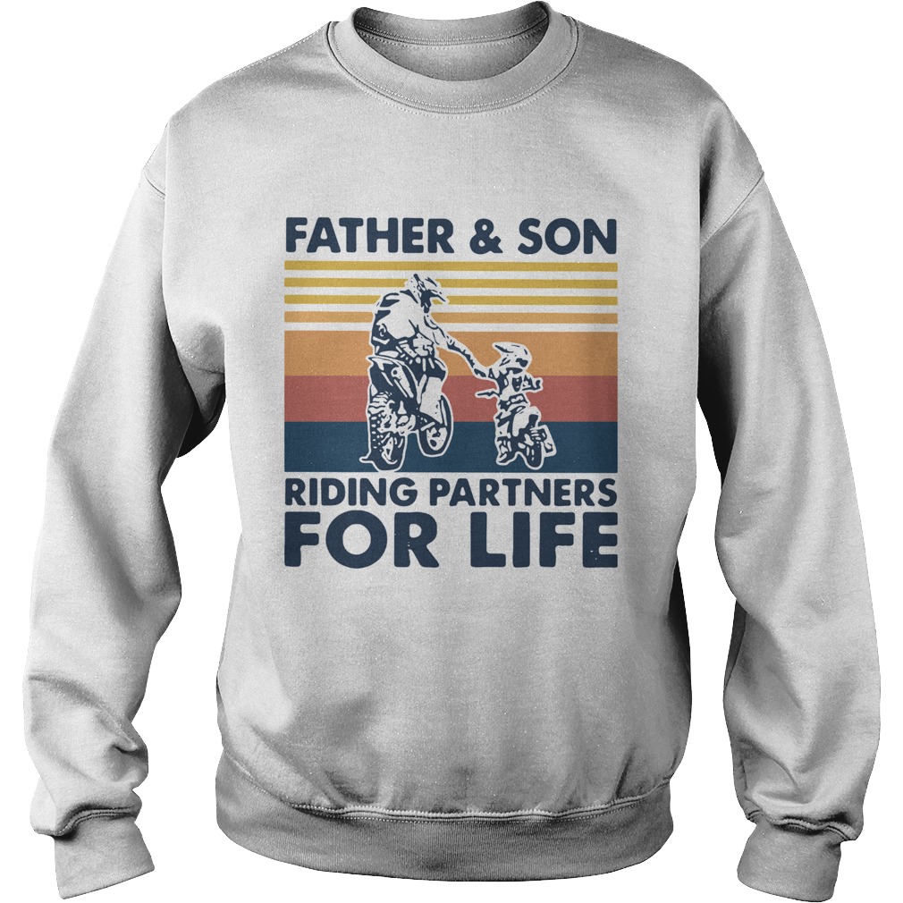 Father And Son Riding Partners For Life Vintage Sweatshirt