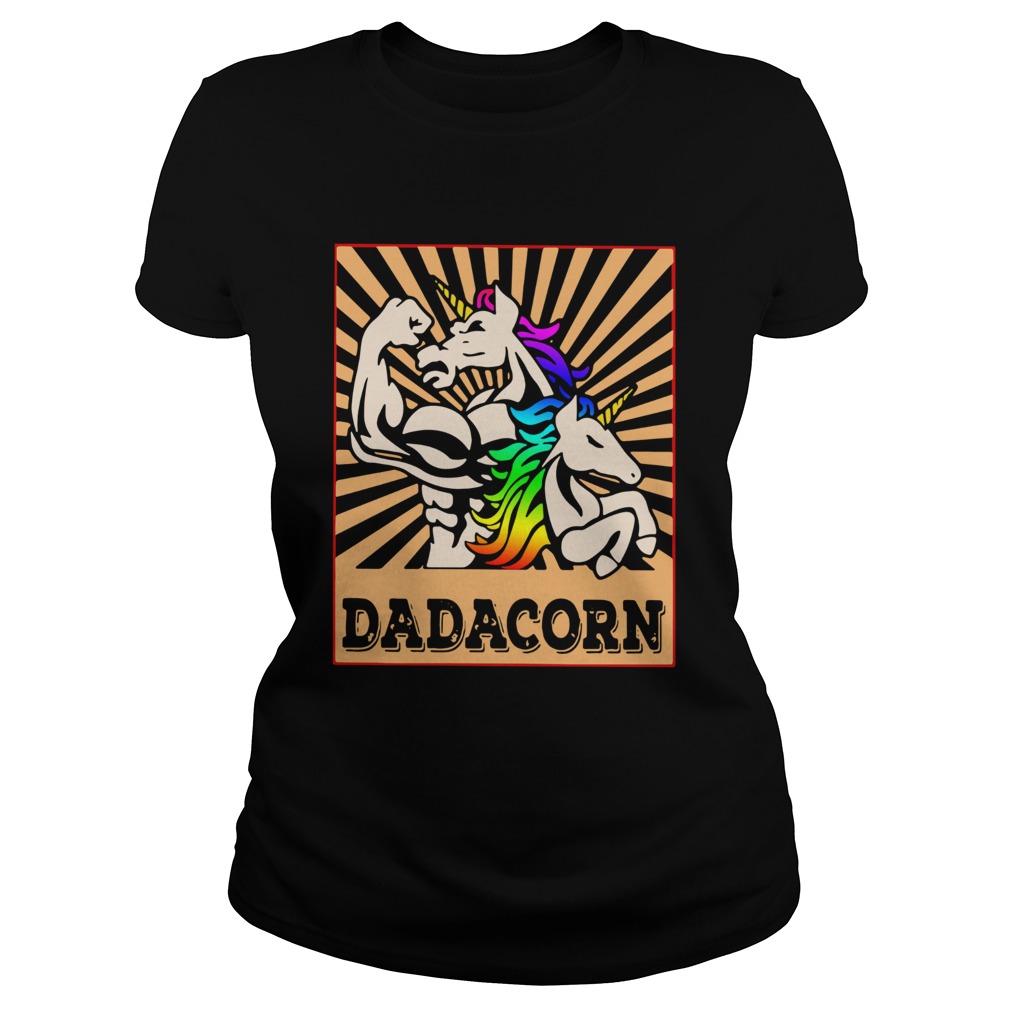 Father Day Strong Unicorn Dadacorn Classic Ladies