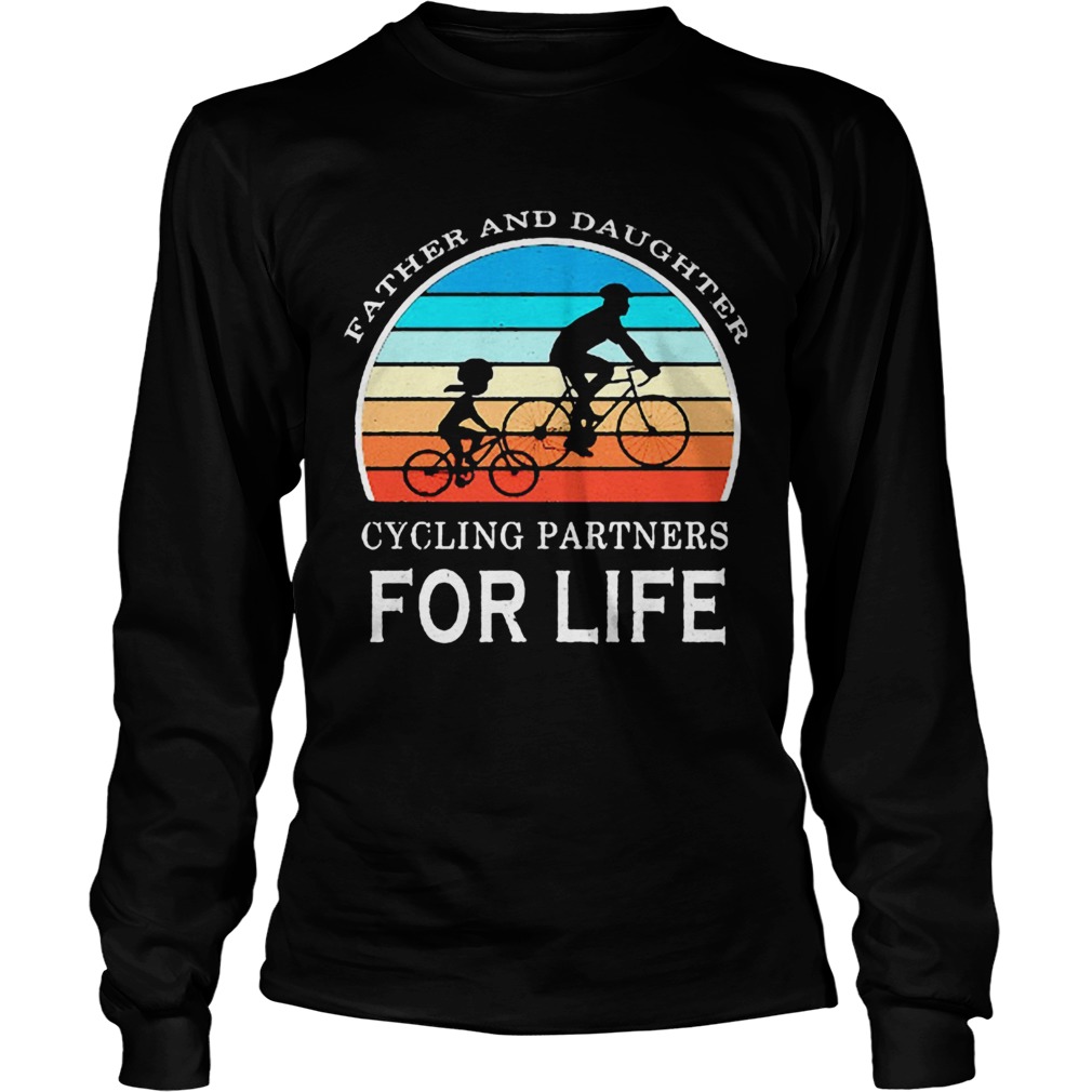 Father and daughter cycling partners for life vintage 2020 Long Sleeve