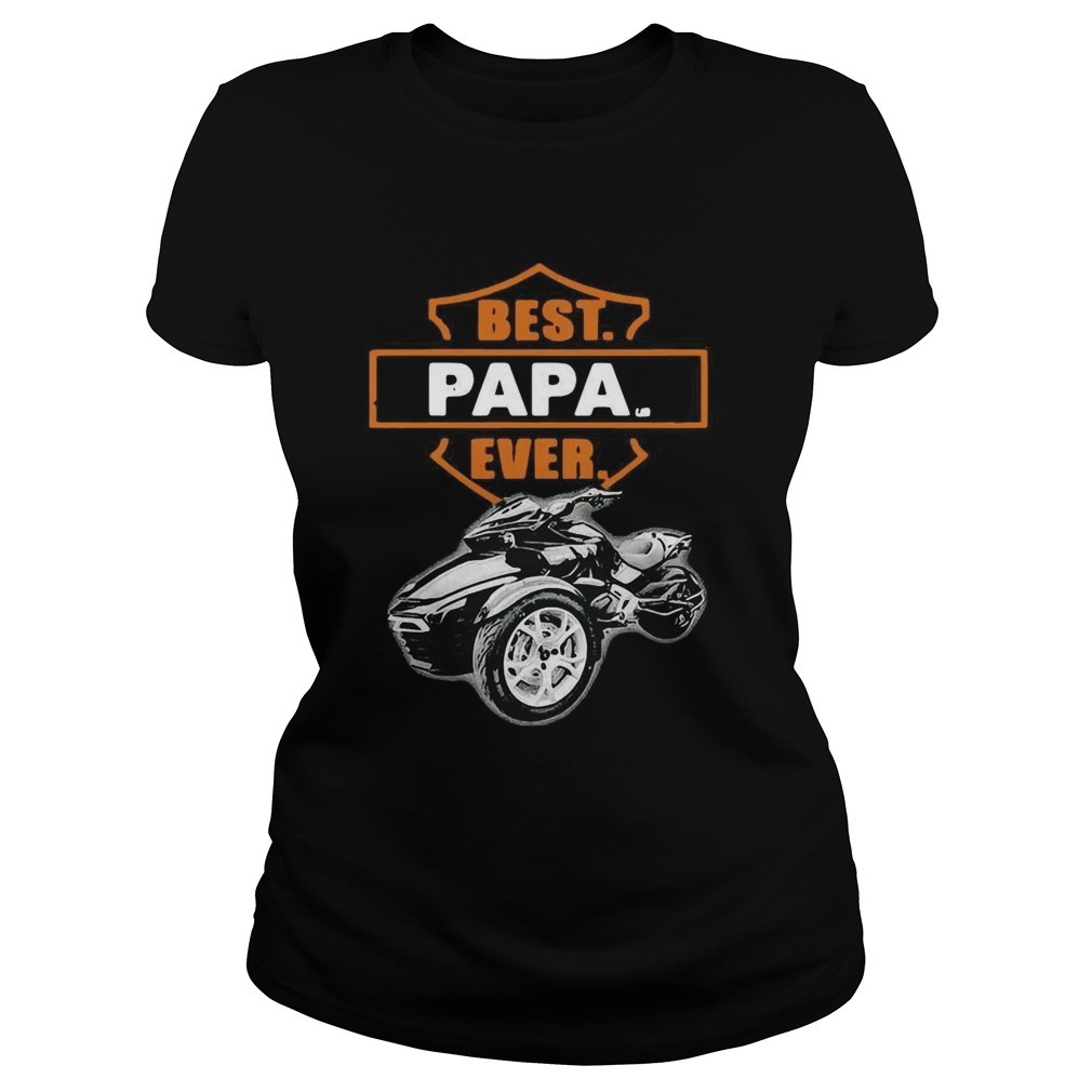 Fathers Day Best Papa Ever Motorbike Classic Ladies