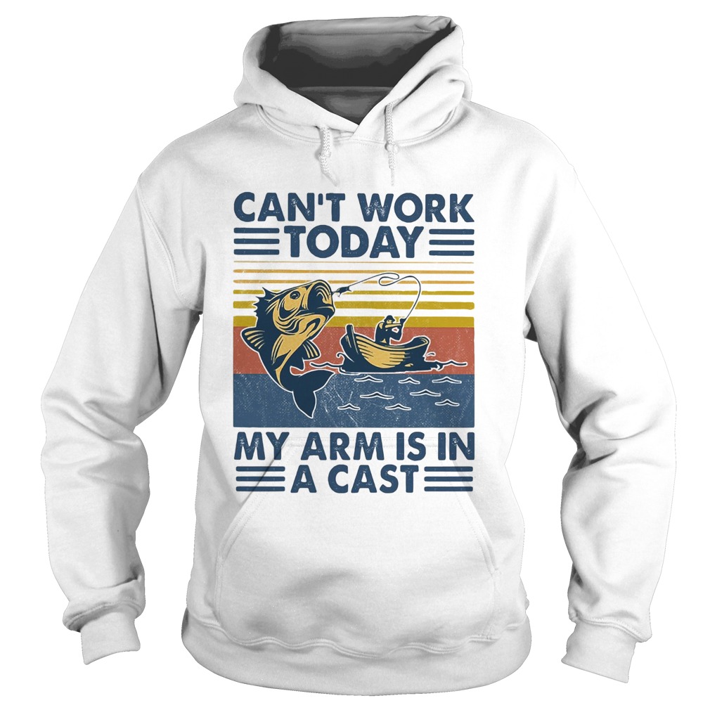 Fishing cant work today my arm is in a cast boat vintage Hoodie