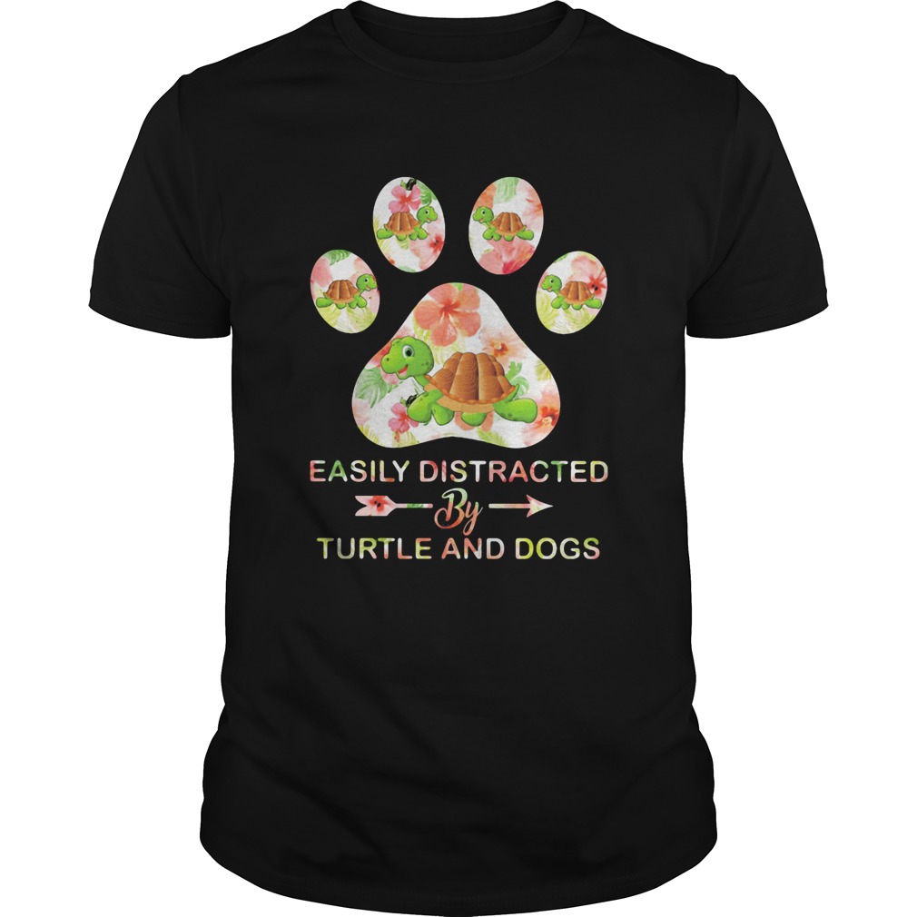 Flower easily distracted by sloths and dogs paw shirt