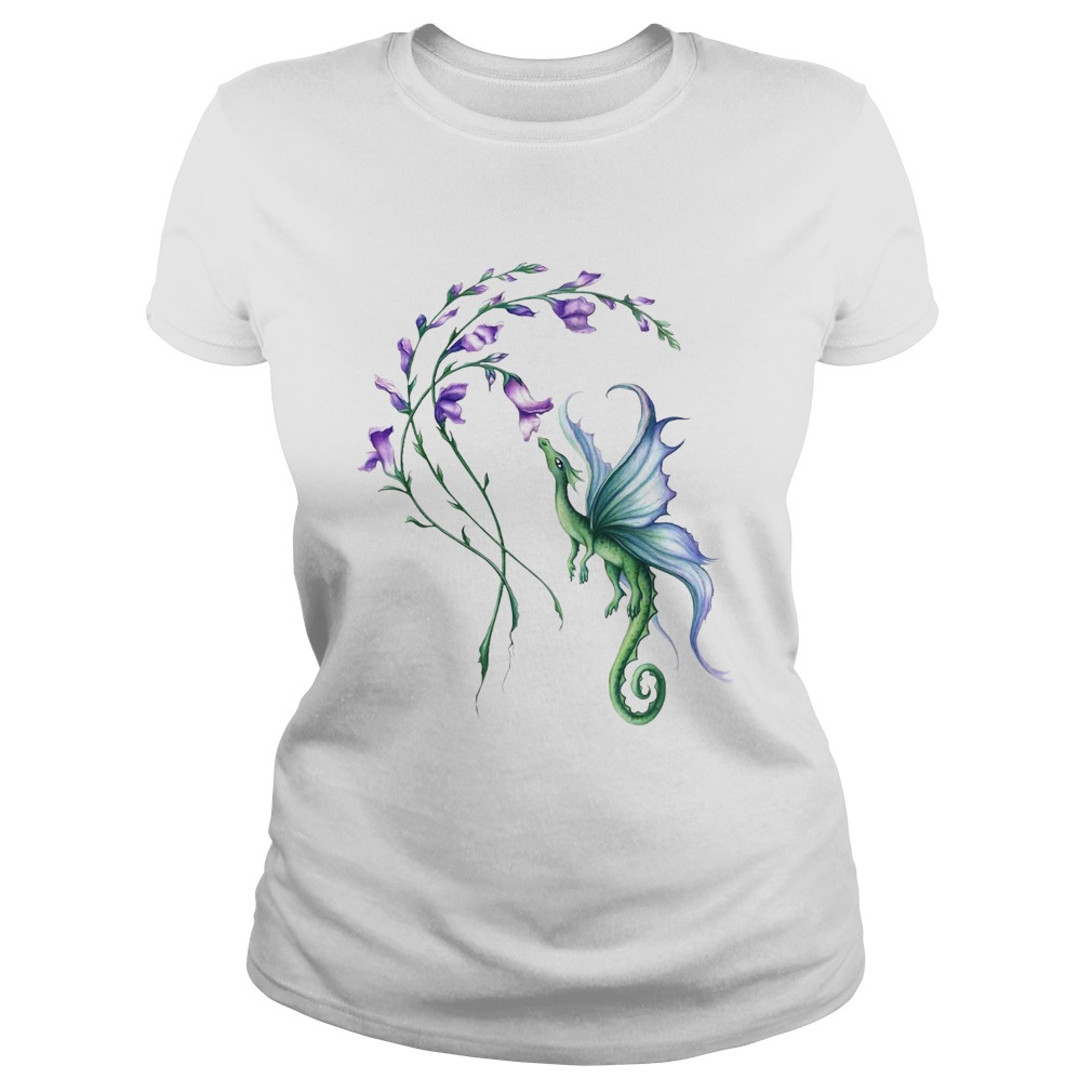 Flying Dragon And Flower Classic Ladies